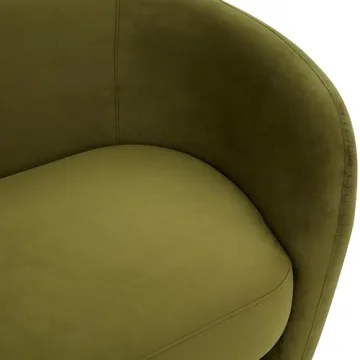 Chic Olive Green Velvet Loveseat by SAFAVIEH Couture