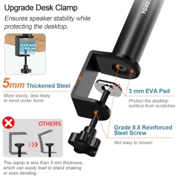 Vondynote Adjustable Desktop Clamp Speaker Stands