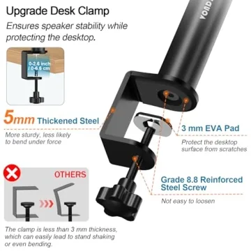 Vondynote Adjustable Desktop Clamp Speaker Stands