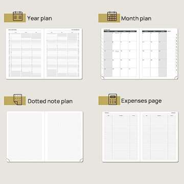 POPRUN 2024 Planner - 2024 Weekly Calendar with Hourly Time Slots, Weekly/Monthly Appointment Book for Time Management - 6.5'' x 8.5''- Leather Soft Cover - Pacific Green