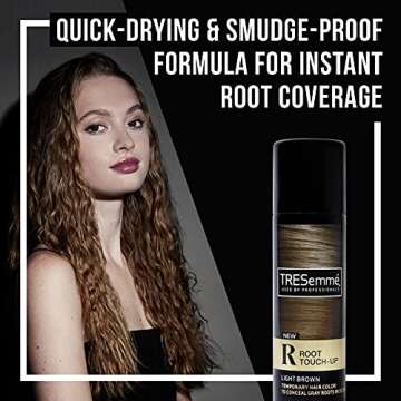 TRESemmé Root Touch-Up, Temporary Hair Color, Light Brown Hair Ammonia-free, Peroxide-free Root Cover Up Spray 2.5 oz