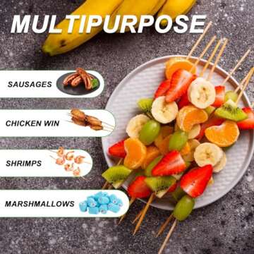 Eco-Friendly DaTpuik Bamboo Skewers for Cooking & Crafts