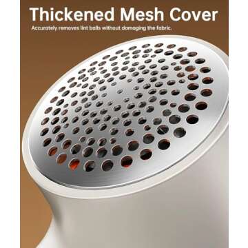 Rechargeable Fabric Shaver,Lint Remover, 3-Speed Sweater Shaver with LED Display, 2 Replaceable Stainless Steel 6-Blade Heads for Clothes, Sweaters, Furniture, Lint Balls and Fabric Pilling