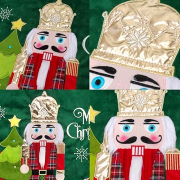 OVEELER Nutcracker Christmas Tree Skirt - 32 Inch Holiday Decor