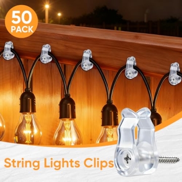 50 PCS Heavy Duty Outdoor String Light Clips for Any Occasion