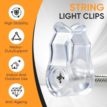 50 PCS Heavy Duty Outdoor String Light Clips for Any Occasion