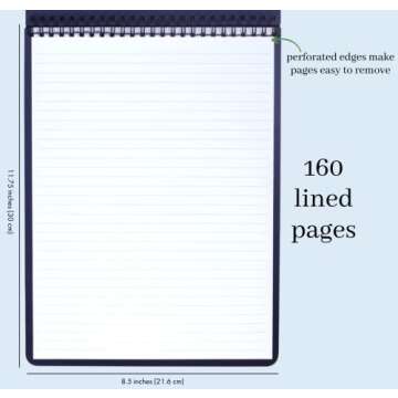 Kate Spade New York Large College Ruled Notebook, Top Spiral Notebook with 160 Pages, 11.75" x 8.5" ...