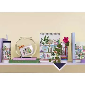 Kate Spade New York Large College Ruled Notebook, Top Spiral Notebook with 160 Pages, 11.75" x 8.5" Writing Pad, Bookshelf