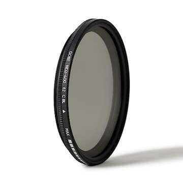 Gobe NDX 62 mm Variable Neutral Density Filter ND2-400 ND Filter (1Peak)