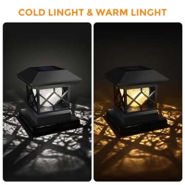 TWINSLUXES Solar Post Cap Lights Outdoor - Waterproof LED Fence Post Solar Lights for 3.5x3.5/4x4/5x5 Wood Posts in Patio, Deck or Garden Decoration…………