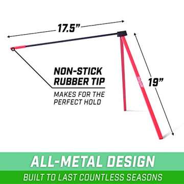 GoSports Football Kicking Tee Metal Place Kicking Stand for Field Goal Kicks - Portable Holder Compatible with All Football Sizes