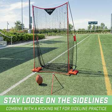 GoSports Football Kicking Tee Metal Place Kicking Stand for Field Goal Kicks - Portable Holder Compatible with All Football Sizes