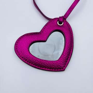 Motleader Shoulder Bag for Women, Silver Metallic Leather Hobo Bag, Punk Style Y2k Crossbody Purse with Rivet, Rose Pink