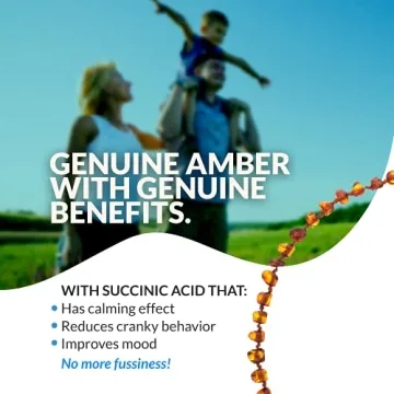 Stylish Amber Necklace for Teething Relief and Children