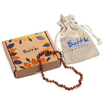Stylish Amber Necklace for Teething Relief and Children
