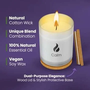 Calming Botanicals Soy Wax Candle | Natural Non-Toxic Aromatherapy