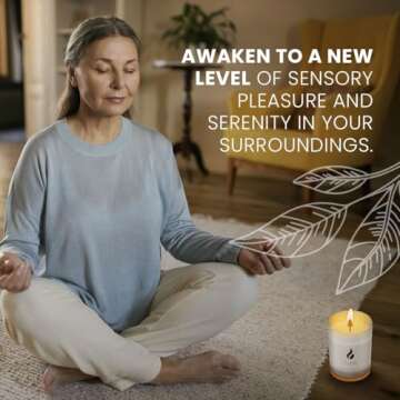 Natur IX Calming Scented Candles for Home | Lavender, Basil & Jasmine Candle | Natural Non Toxic Soy Candles with Essential Oils | 50 H Long Burning | Aromatherapy Candle Jar with Lid - 8.3oz