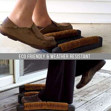 Ninamar Mud Scrubber Rubber Brush Mat - Scrub & Scrape Muddy Shoes