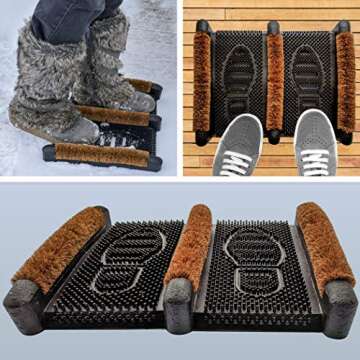 Ninamar Mud Scrubber Rubber Brush Mat - Scrub & Scrape Muddy Shoes