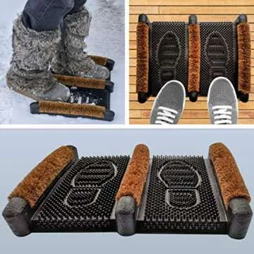 Ninamar Mud Scrubber Rubber Brush Mat - Scrub & Scrape Muddy Shoes