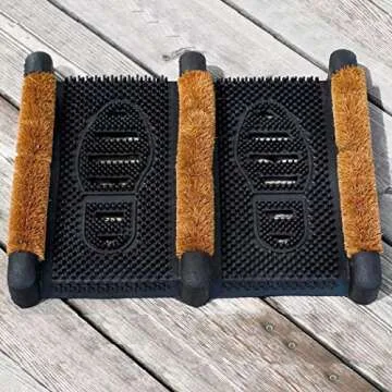 Ninamar Mud Scrubber Rubber Brush Mat - Scrub & Scrape Muddy Shoes