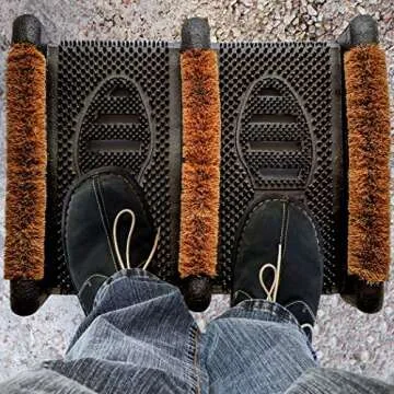 Ninamar Mud Scrubber Rubber Brush Mat - Scrub & Scrape Muddy Shoes