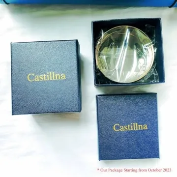 Castillna 14K Gold Plated Bangles for Women, Set of 7