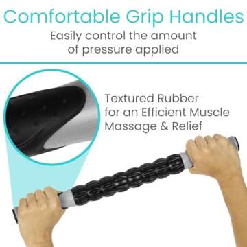 Vive Massage Stick Roller for Muscle, Back, Legs - Deep Tissue Body Fascia Massager for Hamstring, Calf, Neck Pain, Trigger Point, Exercise -Rolling Relief Tool for Physical Therapy, Recovery