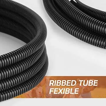 ZhiYo 20FT Wire Loom Tubing - Flexible & Heat Resistant