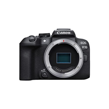 Canon EOS R10 (Body Only), Mirrorless Vlogging Camera, 24.2 MP, 4K Video, DIGIC X Image Processor, H...