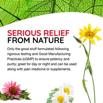 T-Relief Extra Strength Pain Relief Arnica +12 Natural Relieving Actives for Back Pain Joint Soreness Muscle Aches & Stiffness, Whole Body Fast-Acting Relief for Women & Men - 100 Tablets