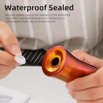 Meisha Toothpick Holder Dispenser, Stainless Steel Toothpick Dispenser for Home Restaurant Kitchen Supplies - Iridescent