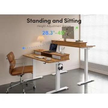 FEZIBO 55'' Height Adjustable Electric Standing Desk