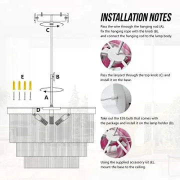 Huncdfe Bohemia Tassel Pendant Light,3 Lights Modern Flush Mount Ceiling Lights, Nordic LED Chandelier for Bedroom,Nursery Room, Girl Room, Hallway, Entryway, Dining Room (Pink)