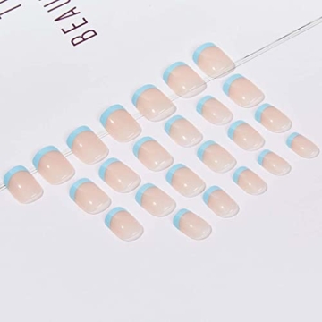 Elegant RikView Press-On French Tip Nails for Stylish Looks