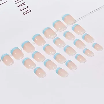 Elegant RikView Press-On French Tip Nails for Stylish Looks