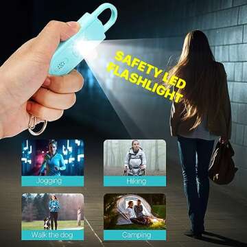 Personal Safety Alarm for Women Girls, 130dB Loud Siren with Key Chain, SOS Strobe Light, Flashlight Help Kids, Elders, Students Emergency Call, Back to School Gift Idea for Self Defense Devices