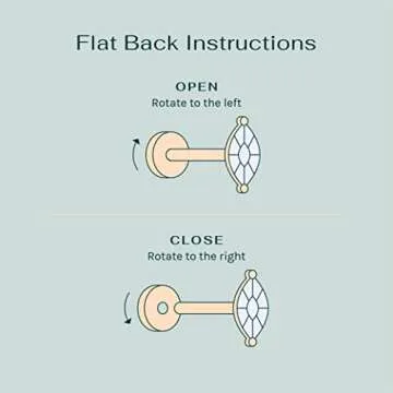 PAVOI 14K Yellow Gold Plated Solid 925 Sterling Silver Post Cubic Zirconia Flat Back Earrings for Women | Marquise Cartilage Earring | Helix Piercing Jewelry | Small Stud Earrings