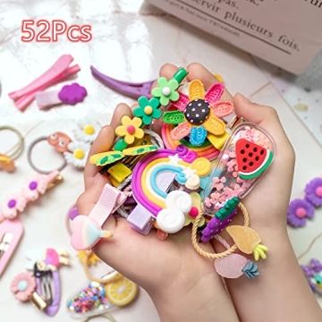 Colorful 52-piece Hairpin Set for Girls | Cute Accessories