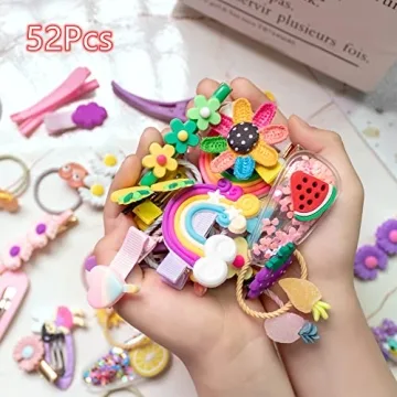 Colorful 52-piece Hairpin Set for Girls | Cute Accessories
