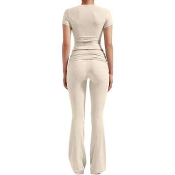 ZFLM Women's Casual Workout Two Piece Set for Comfort