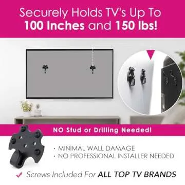 HangSmart TV Wall Mount No Stud - Easy DIY Install