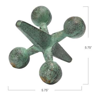Creative Co-Op Green Cast Iron Jack Accent for Decor