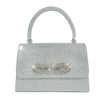 Trisapu Women's Evening Bag Sparkly Bow Clutch - Wedding Party Purse