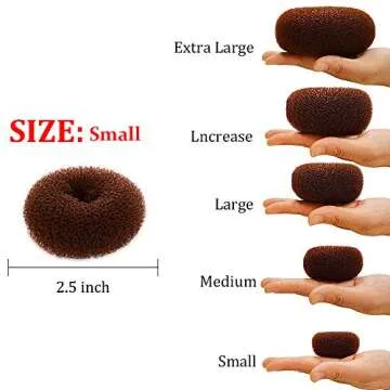 Extra Ring Style Hair Donut Shaper for Kids - 2PCS Perfect Chignon Bun Maker Set for Short and Thin ...