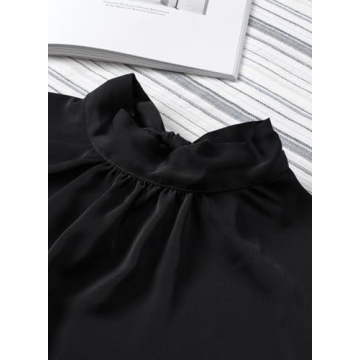 Dokotoo Elegant Puff Sleeve Turtleneck Top for Women