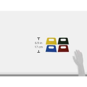 ROYLCO R5451 3 by 5-Inch Paint Scrapers, 4 Designs, 7-count