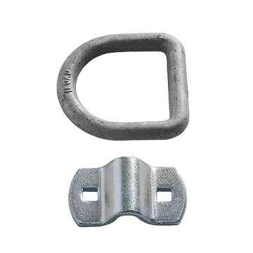 DC Cargo Galvanized Steel D-Ring Tie-Down Anchors 1/2" (4 Pack) 12,000 lbs Heavy Duty Trailer Tie Downs, Bolt-on D Rings Heavy Duty Hooks, Trailer Accessories Secure Cargo in Trucks, Vans, Trailers