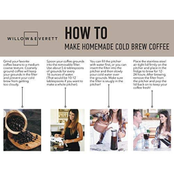 Willow & Everett Cold Brew Coffee Maker for Iced Beverages