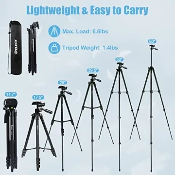 Endurax 60'' Camera Tripod for DSLR and Smartphone